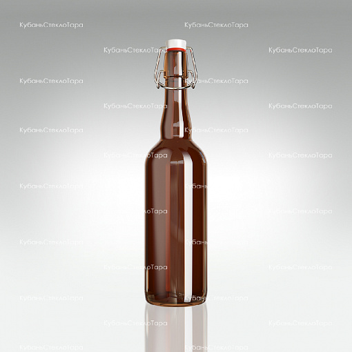 Бутылка «Бугельная» 0,750 л. (Коричневая) стеклянная с пробкой оптом и по оптовым ценам в Екатеринбурге