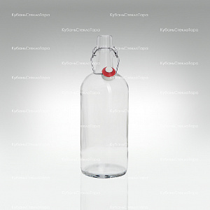 Бутылка «Бугельная» 1л. (Прозрачная) стеклянная с пробкой оптом и по оптовым ценам в Екатеринбурге