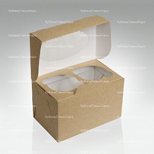 Упаковка для маффинов 100х160х100 мм (для 2 шт) оптом и по оптовым ценам в Екатеринбурге