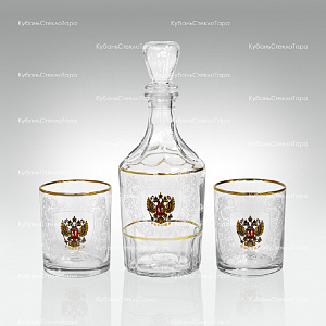Набор подарочный Россия 3пр (графин Цезарь + 2 стакана 250мл) оптом и по оптовым ценам в Екатеринбурге