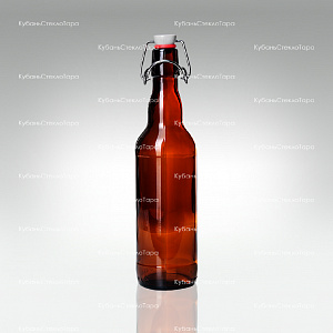 Бутылка «Бугельная» 0,500 л. (Коричневая) стеклянная с пробкой оптом и по оптовым ценам в Екатеринбурге