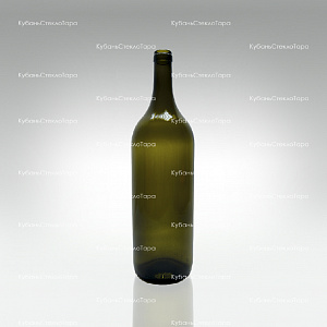 Бутылка 1,0  Бордо оливковая стекло оптом и по оптовым ценам в Екатеринбурге