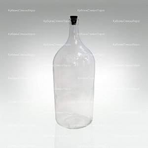 Бутыль 3,075 л "Четверть" стеклянный с пробкой оптом и по оптовым ценам в Екатеринбурге